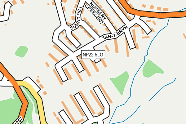 NP22 5LG map - OS OpenMap – Local (Ordnance Survey)