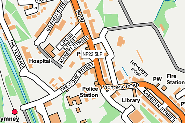 NP22 5LP map - OS OpenMap – Local (Ordnance Survey)