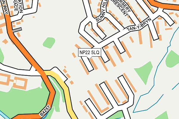 NP22 5LQ map - OS OpenMap – Local (Ordnance Survey)