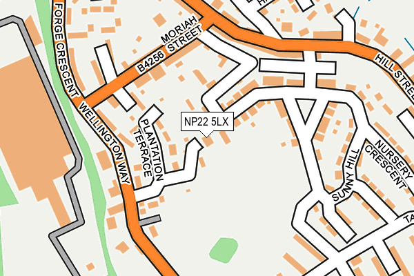 NP22 5LX map - OS OpenMap – Local (Ordnance Survey)