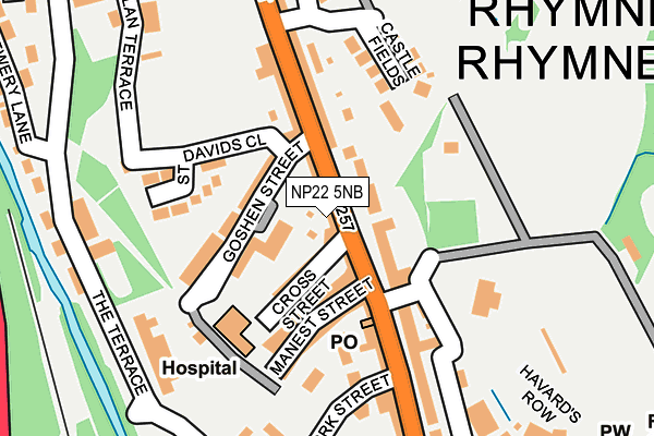 NP22 5NB map - OS OpenMap – Local (Ordnance Survey)
