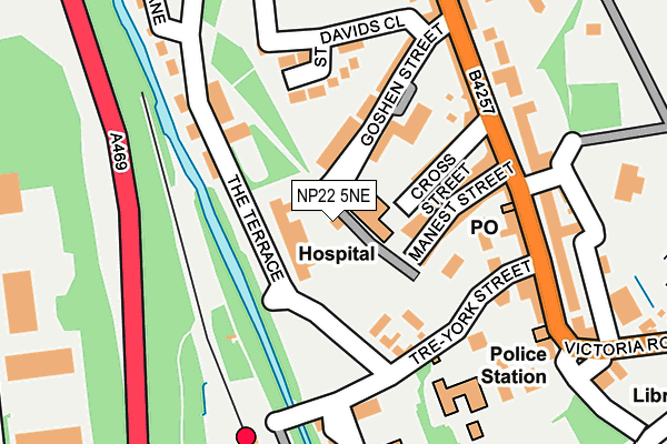 NP22 5NE map - OS OpenMap – Local (Ordnance Survey)