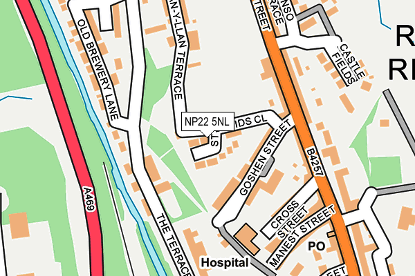 NP22 5NL map - OS OpenMap – Local (Ordnance Survey)