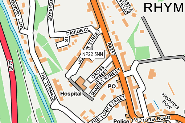 NP22 5NN map - OS OpenMap – Local (Ordnance Survey)