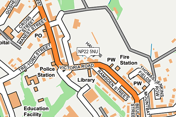 NP22 5NU map - OS OpenMap – Local (Ordnance Survey)
