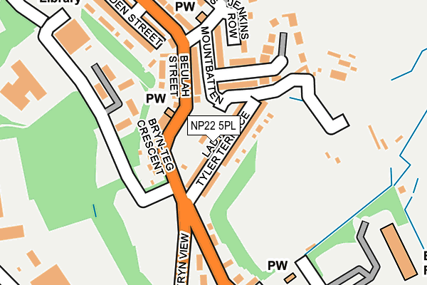 NP22 5PL map - OS OpenMap – Local (Ordnance Survey)