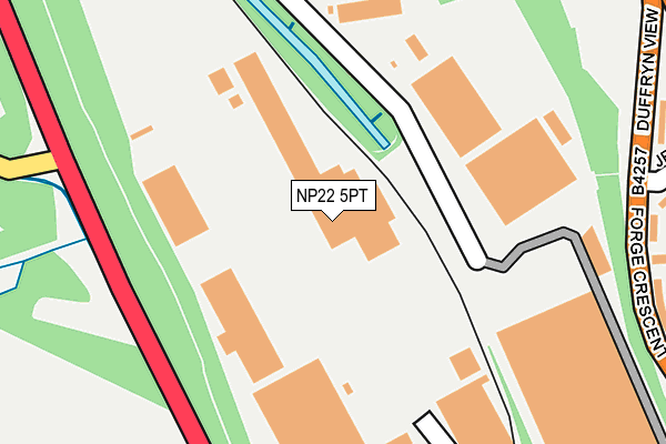 NP22 5PT map - OS OpenMap – Local (Ordnance Survey)
