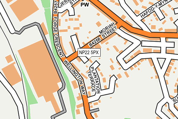 NP22 5PX map - OS OpenMap – Local (Ordnance Survey)