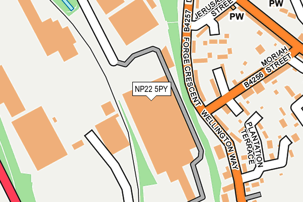 NP22 5PY map - OS OpenMap – Local (Ordnance Survey)