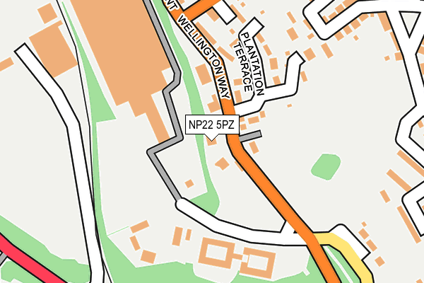 NP22 5PZ map - OS OpenMap – Local (Ordnance Survey)