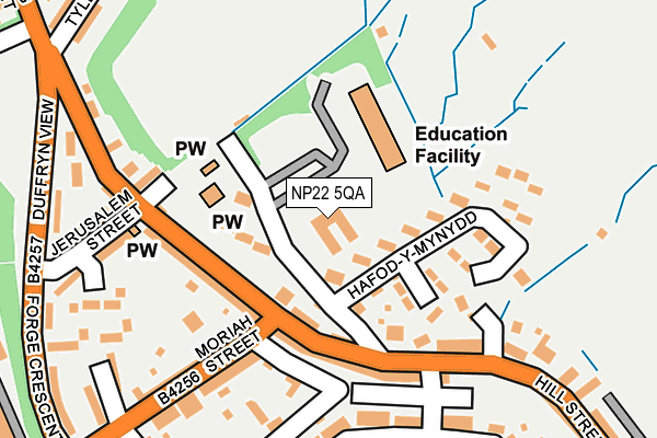 NP22 5QA map - OS OpenMap – Local (Ordnance Survey)