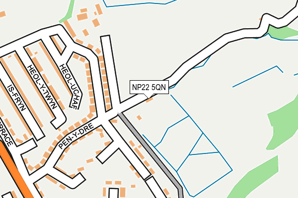 NP22 5QN map - OS OpenMap – Local (Ordnance Survey)
