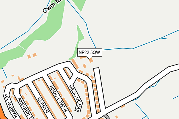 NP22 5QW map - OS OpenMap – Local (Ordnance Survey)