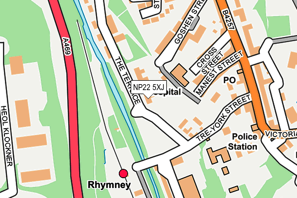 NP22 5XJ map - OS OpenMap – Local (Ordnance Survey)