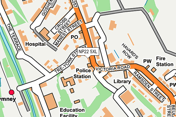 NP22 5XL map - OS OpenMap – Local (Ordnance Survey)