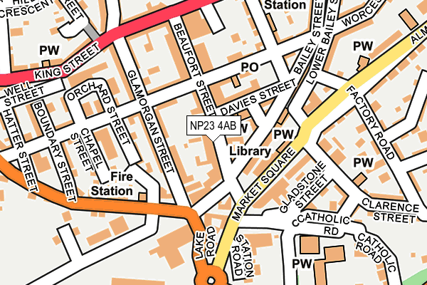 NP23 4AB map - OS OpenMap – Local (Ordnance Survey)