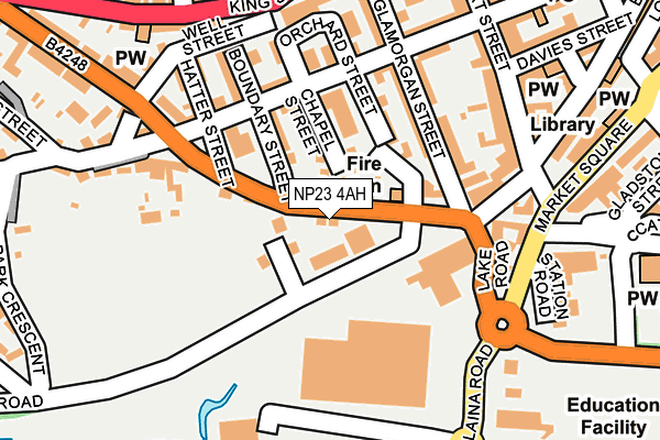 NP23 4AH map - OS OpenMap – Local (Ordnance Survey)