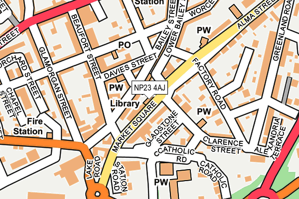 NP23 4AJ map - OS OpenMap – Local (Ordnance Survey)