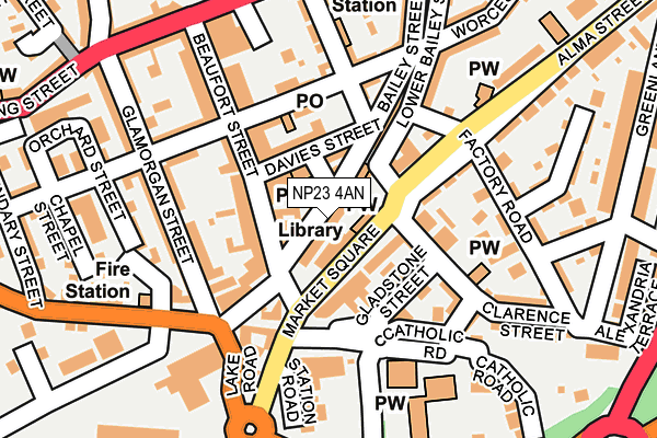 NP23 4AN map - OS OpenMap – Local (Ordnance Survey)