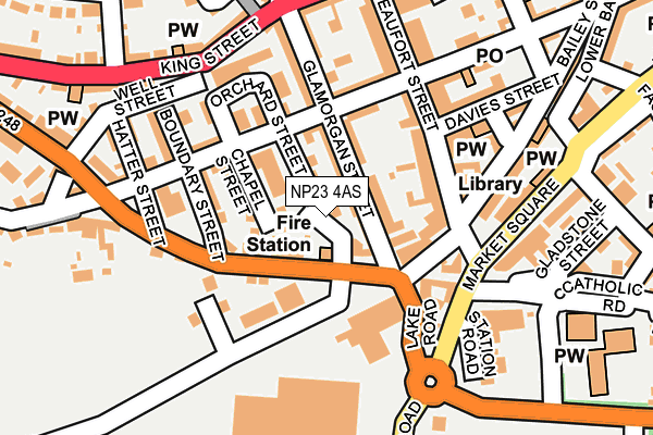 NP23 4AS map - OS OpenMap – Local (Ordnance Survey)
