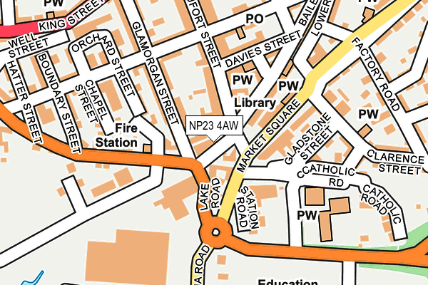NP23 4AW map - OS OpenMap – Local (Ordnance Survey)