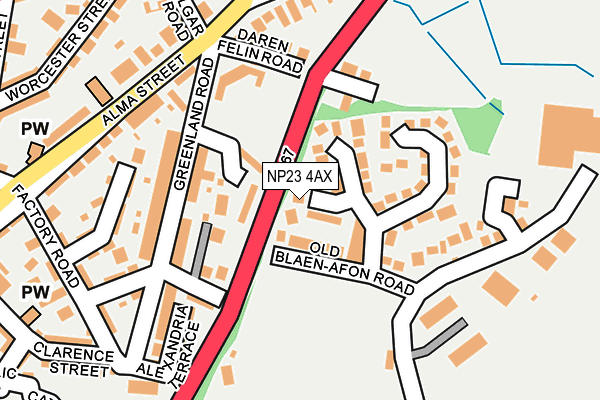 NP23 4AX map - OS OpenMap – Local (Ordnance Survey)