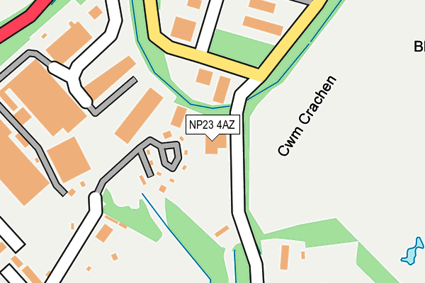 NP23 4AZ map - OS OpenMap – Local (Ordnance Survey)