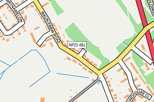NP23 4BJ map - OS OpenMap – Local (Ordnance Survey)
