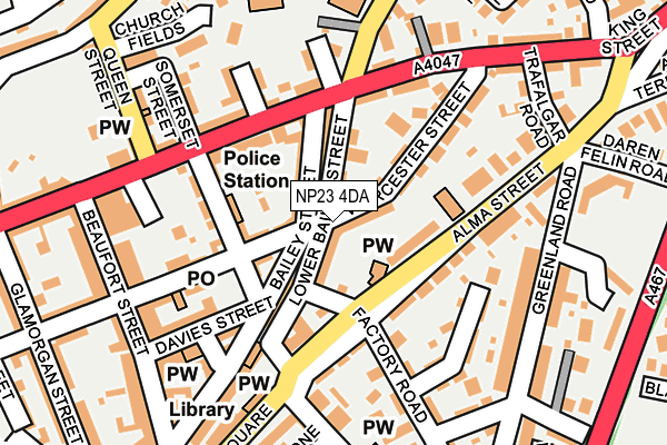NP23 4DA map - OS OpenMap – Local (Ordnance Survey)