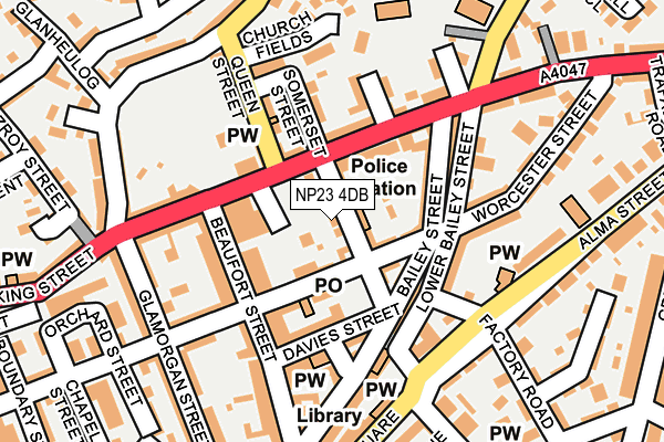 NP23 4DB map - OS OpenMap – Local (Ordnance Survey)