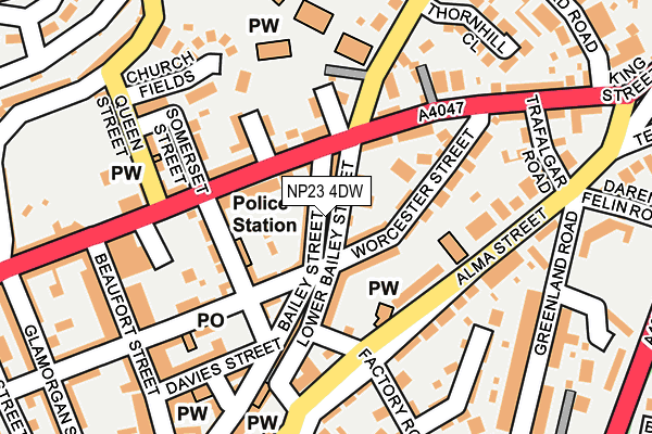 NP23 4DW map - OS OpenMap – Local (Ordnance Survey)
