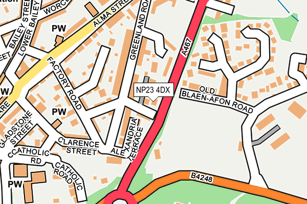 NP23 4DX map - OS OpenMap – Local (Ordnance Survey)