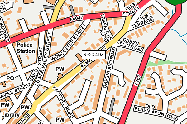 NP23 4DZ map - OS OpenMap – Local (Ordnance Survey)