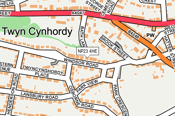 NP23 4HE map - OS OpenMap – Local (Ordnance Survey)