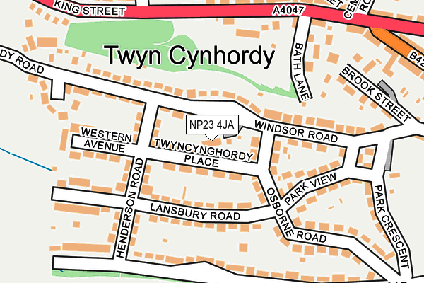 NP23 4JA map - OS OpenMap – Local (Ordnance Survey)