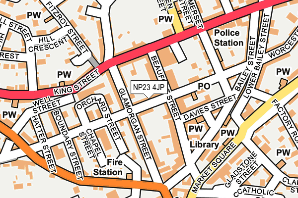 NP23 4JP map - OS OpenMap – Local (Ordnance Survey)