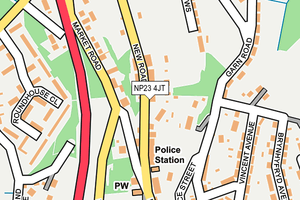 NP23 4JT map - OS OpenMap – Local (Ordnance Survey)