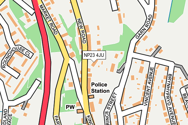 NP23 4JU map - OS OpenMap – Local (Ordnance Survey)