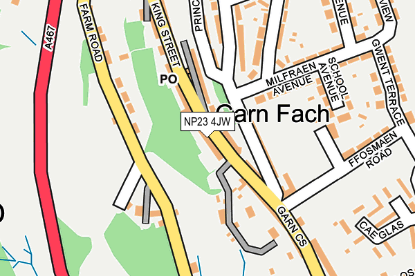 NP23 4JW map - OS OpenMap – Local (Ordnance Survey)