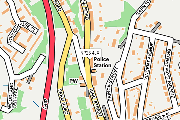 NP23 4JX map - OS OpenMap – Local (Ordnance Survey)