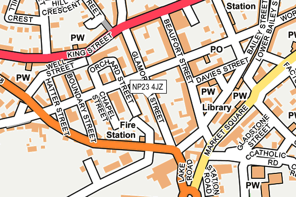 NP23 4JZ map - OS OpenMap – Local (Ordnance Survey)