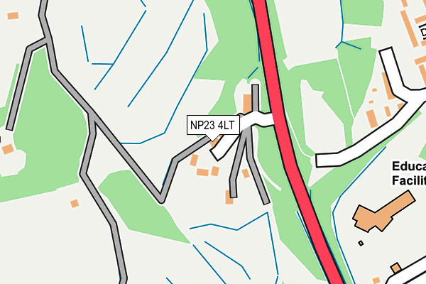 NP23 4LT map - OS OpenMap – Local (Ordnance Survey)
