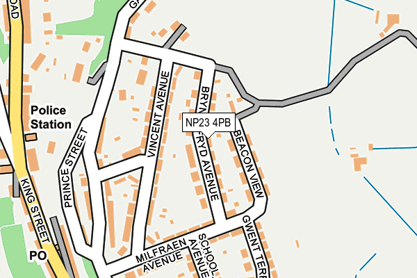 NP23 4PB map - OS OpenMap – Local (Ordnance Survey)
