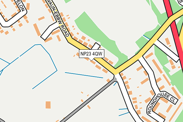 NP23 4QW map - OS OpenMap – Local (Ordnance Survey)
