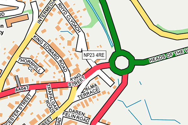 NP23 4RE map - OS OpenMap – Local (Ordnance Survey)