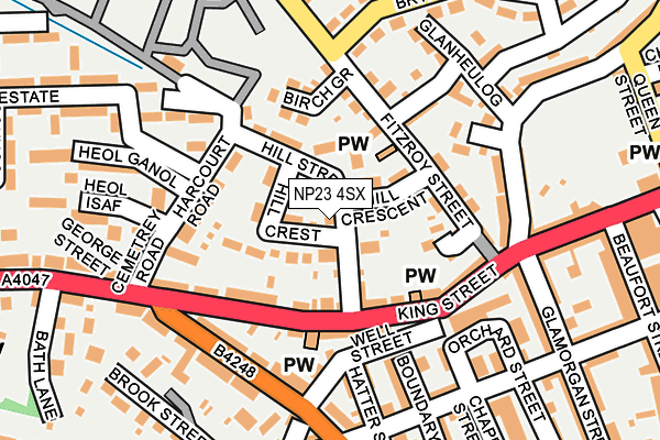 NP23 4SX map - OS OpenMap – Local (Ordnance Survey)