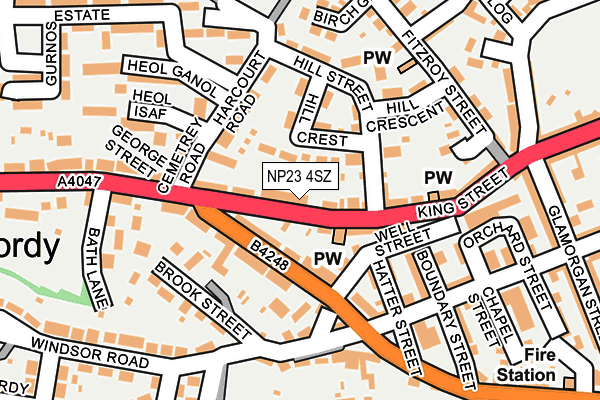 NP23 4SZ map - OS OpenMap – Local (Ordnance Survey)