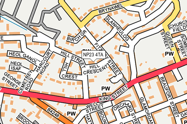 NP23 4TA map - OS OpenMap – Local (Ordnance Survey)