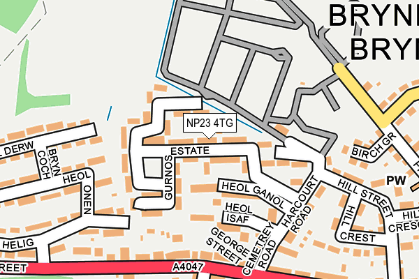 NP23 4TG map - OS OpenMap – Local (Ordnance Survey)