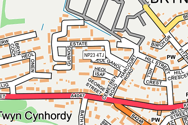 NP23 4TJ map - OS OpenMap – Local (Ordnance Survey)
